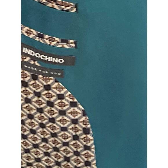 NEW Indochino Mens Teal Green Silk Linen Newbury Blazer Jacket Sz 52 - Picture 6 of 11
